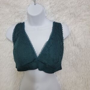 Maurices Deep Green Lace Bralette